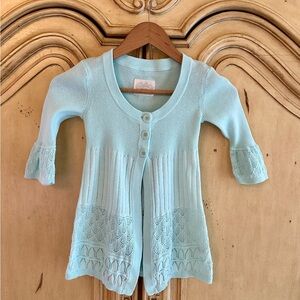 Justice Light Aqua Blue Girls Size 8 Cardigan